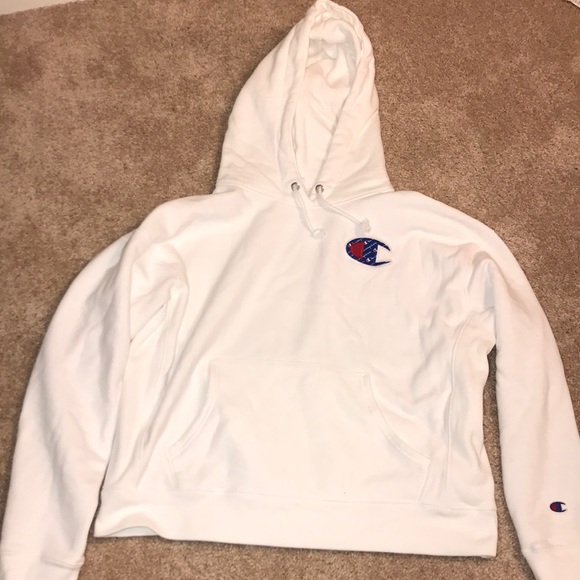 white women's champion sweatshirt